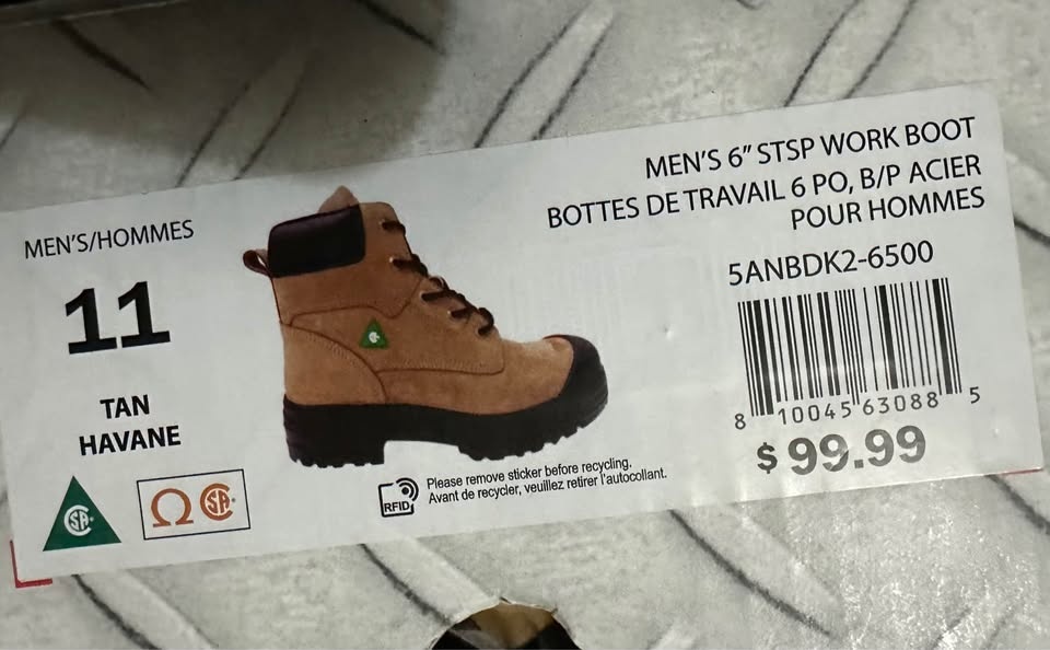 Men's 6 Inch Steel Toe Work Boots Size 11 - photo 3