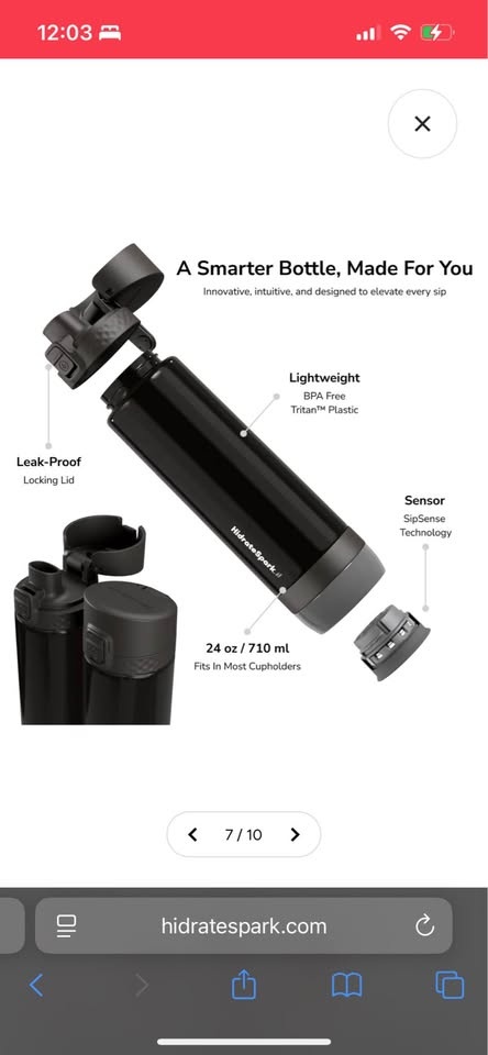 Hydrate Spark Pro 24 oz- Used, good condition - photo 4