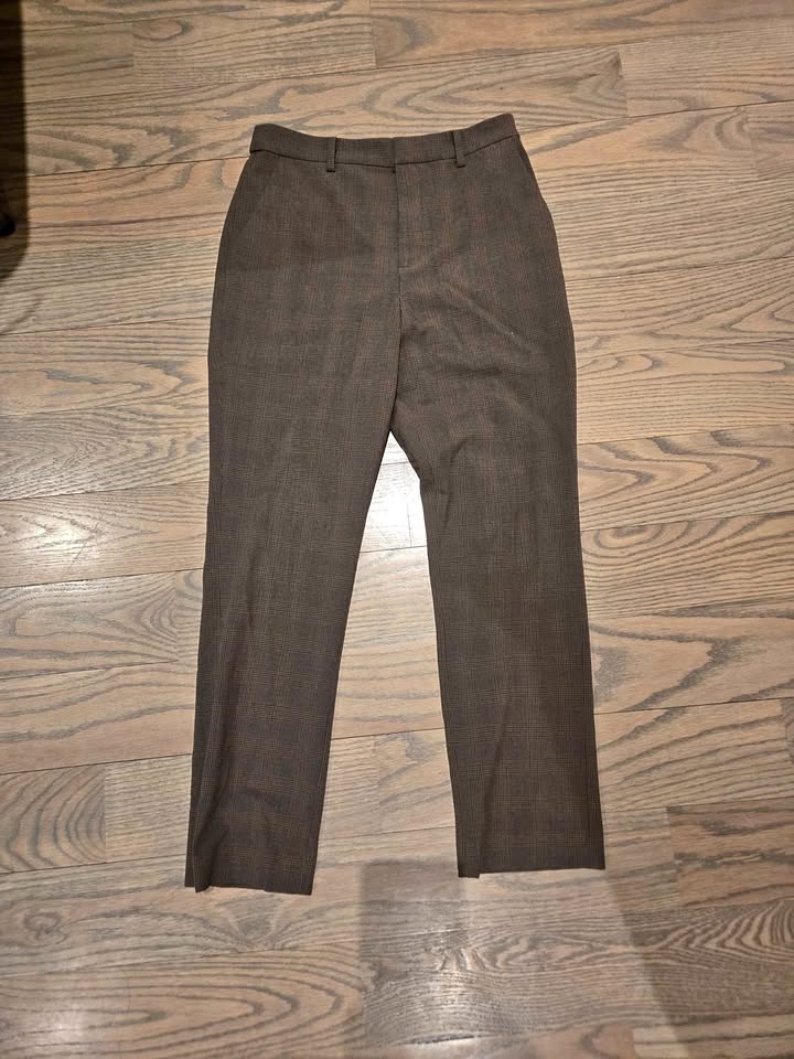 Uniqlo Plaid Brown Trousers