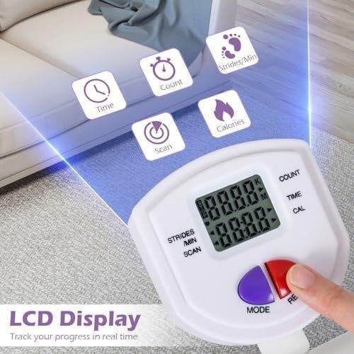 Adjustable Ab Workout Machine w/ LCD Display Purple White - photo 3