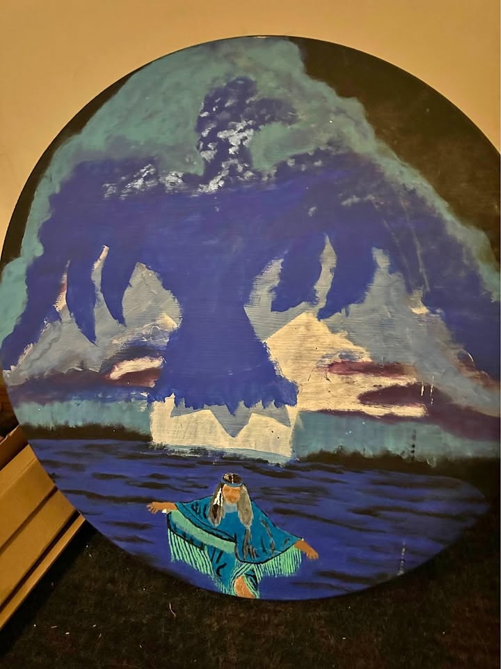 Painted table top