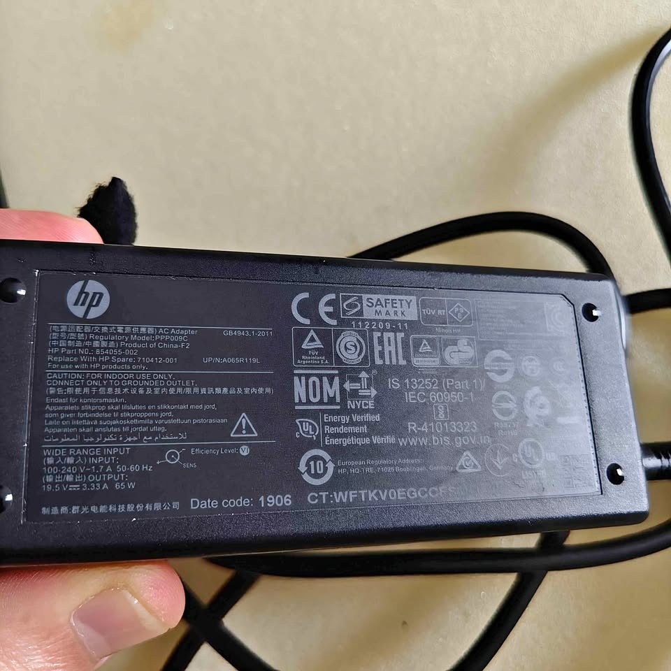 HP 65W Laptop Charger AC Power Adapter PPP009C