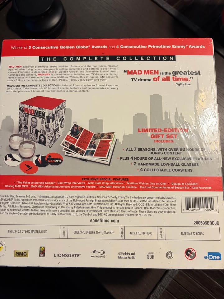 Mad Men Blu Ray Series Collection (Limited Edition) Unopened - photo 2