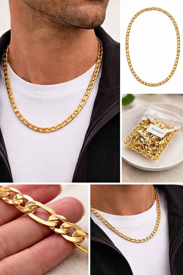 Unisex Figaro Gold Chain – 8mm – 60cm