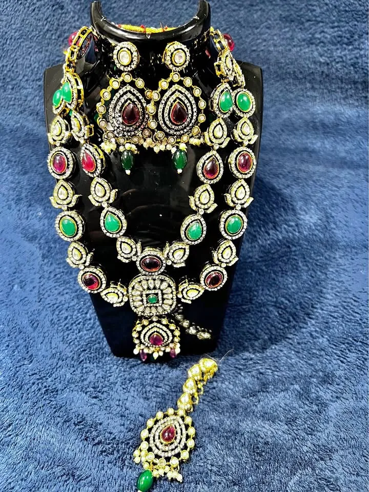 Double layer kundan jewellery set thumbnail