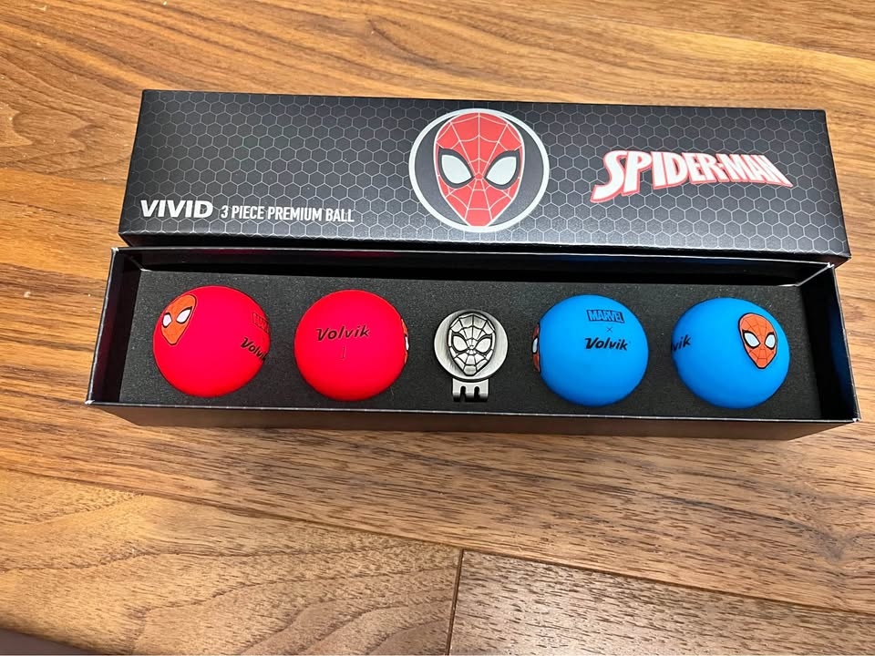 Volvik Vivid Spiderman Marvel Golf Balls Set