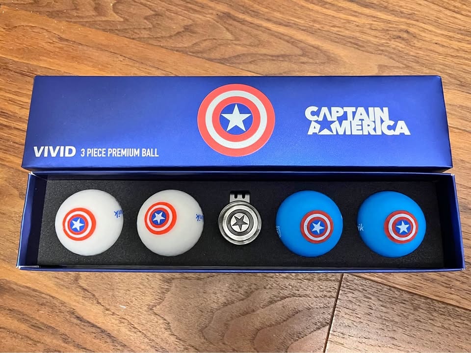Volvik x Marvel Captain America Golf Balls (4-Pack)