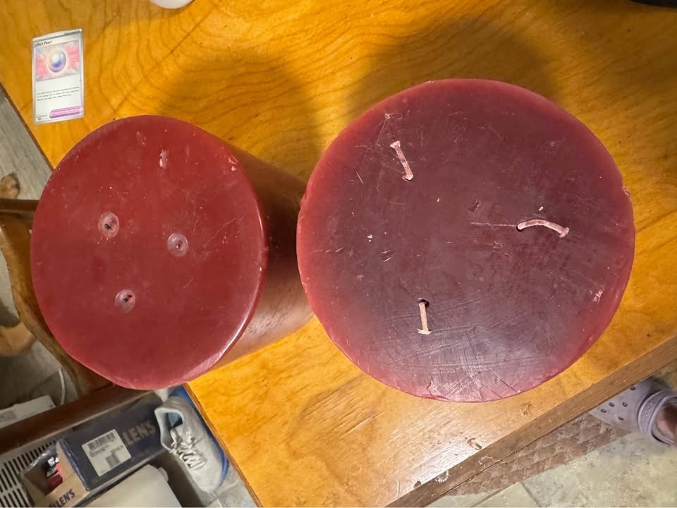 2 LARGE CANDLES - New - photo 2