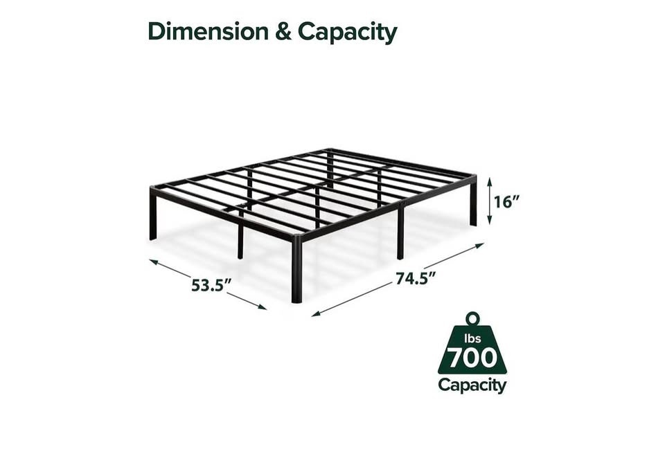 ZINUS Van Full Size 16 Inch Metal Platform Bed Frame - photo 2