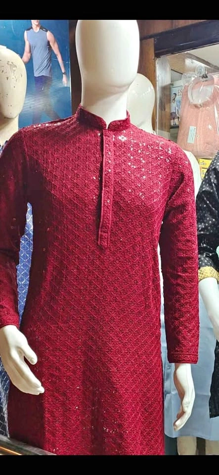 Men's Sequence Work Kurta for Festive Season