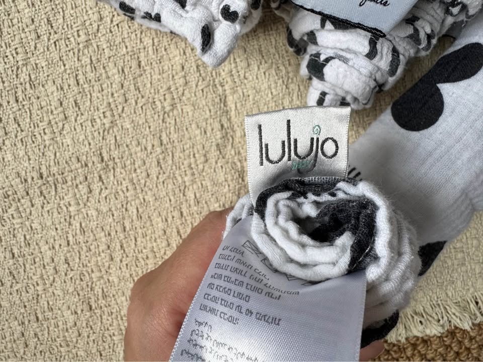 3 Muslin Swaddle Blankets / Receiving Blankets – Black & White S - photo 3