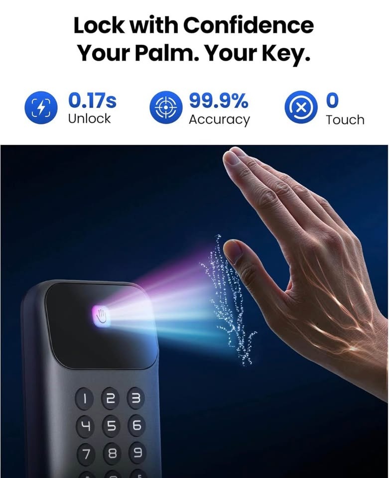 Smart Deadbolt Lock with Touchless Palm Vein Recognition - photo 3