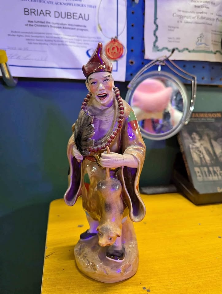 Old Chinese Porcelain Statue of Ji Gong Monk