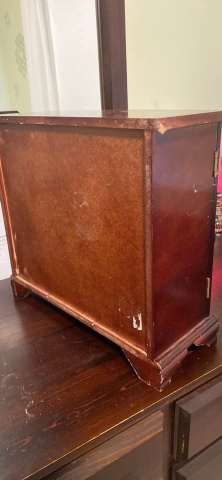 Antique Red wood Jewelry Storage - photo 5