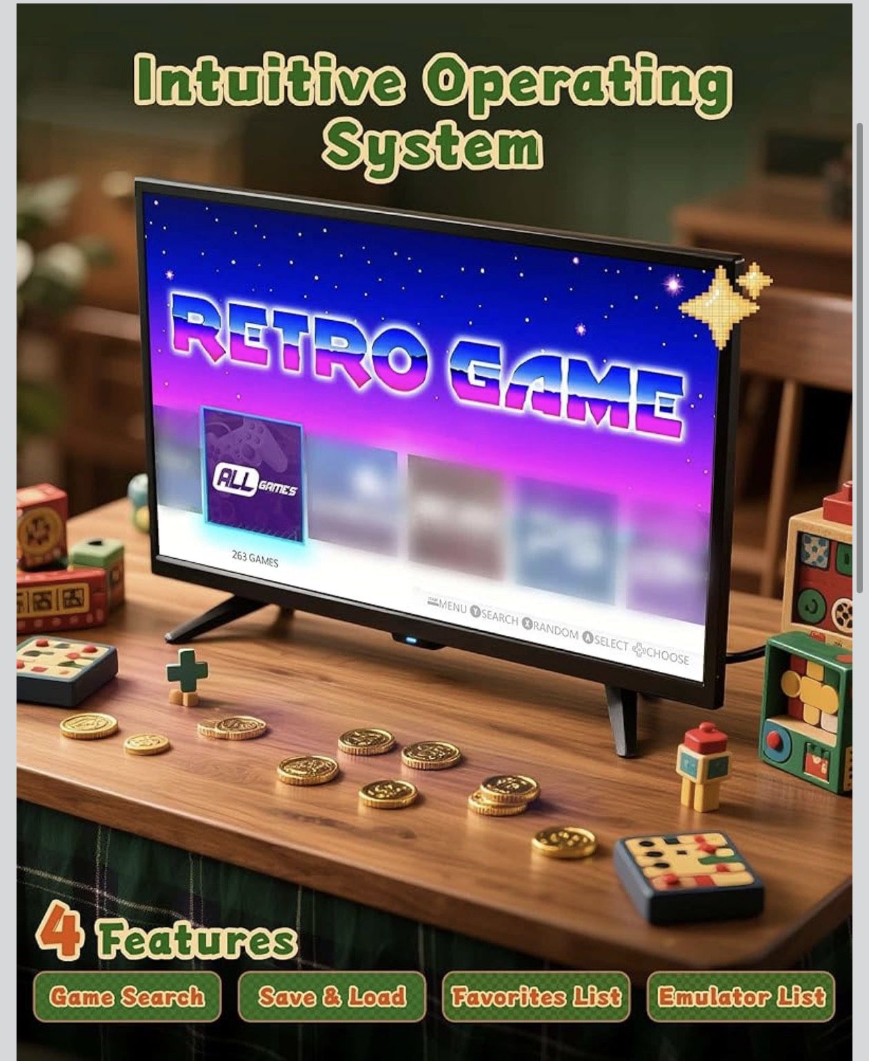 Retro Gaming Console Stick Pro with 4K HDMI - photo 3