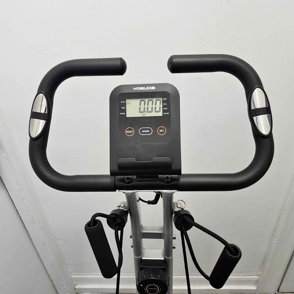 Yosuda Indoor Magnetic Exercise Bike w/ Resistance Bands