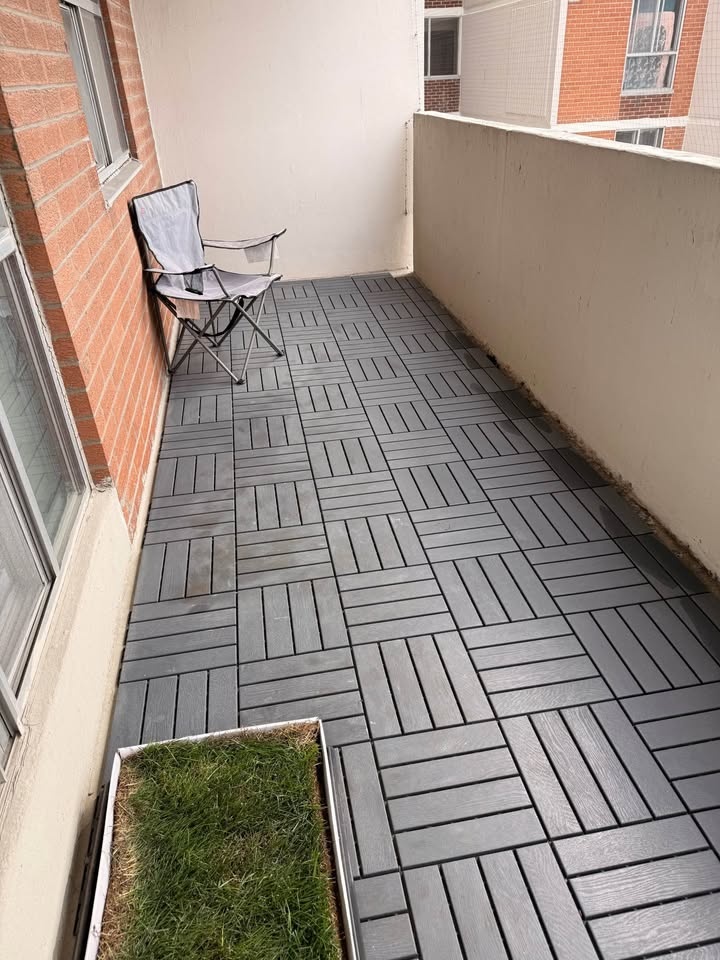 Dark Gray IKEA Deck Tiles - 42 full tiles + 18 half tiles - photo 2