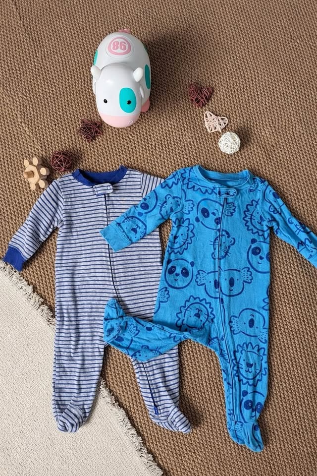 Carter's 6M Baby Boy ZIP Sleepers - Bundle of 2