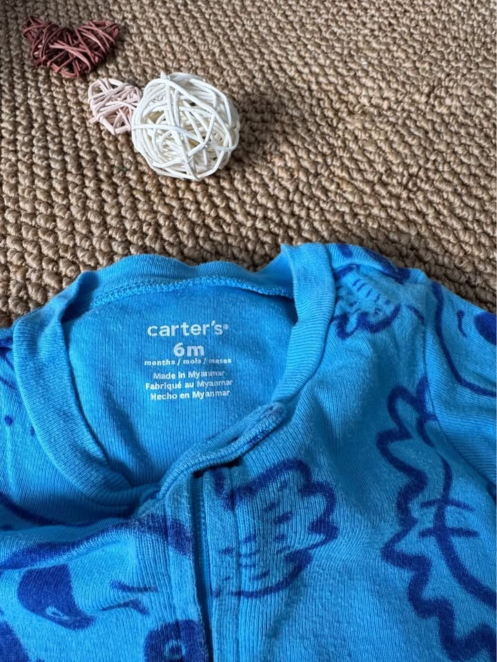 Carter's 6M Baby Boy ZIP Sleepers - Bundle of 2 - photo 2
