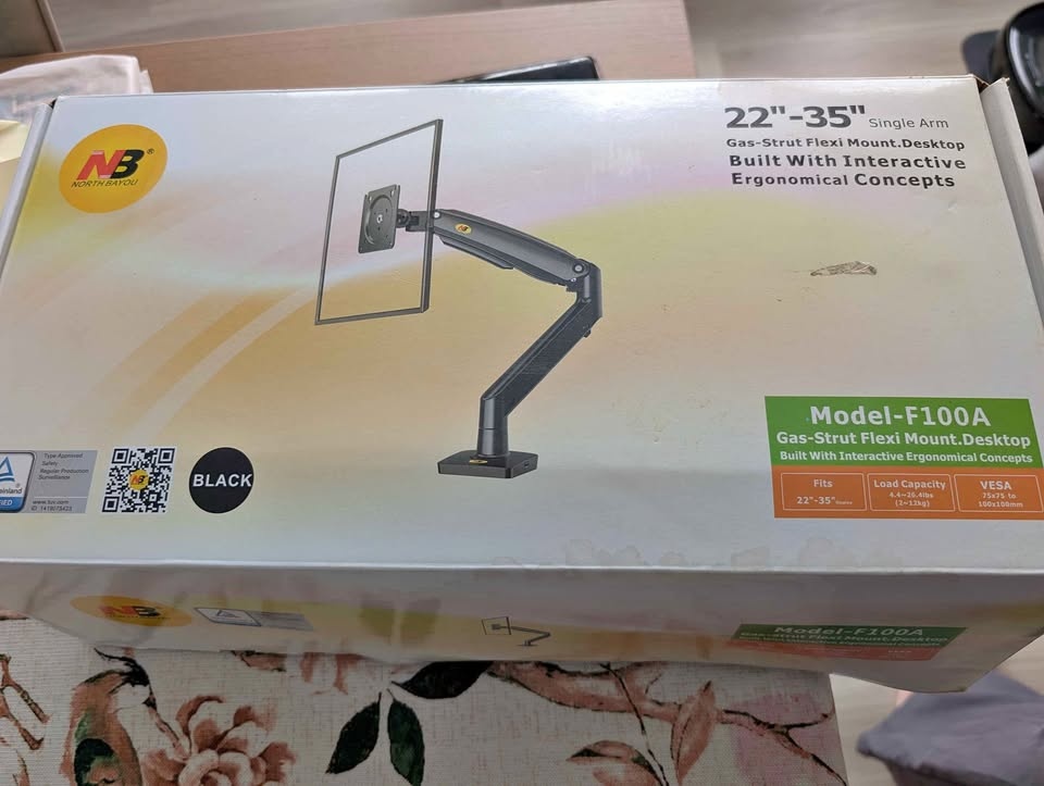 Monitor Stand Single Arm 22-35in