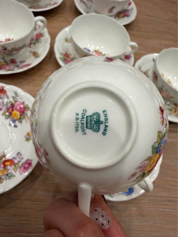 Vintage Coalport Bone China Tea Cup & Saucer Set – 10 Sets - photo 4