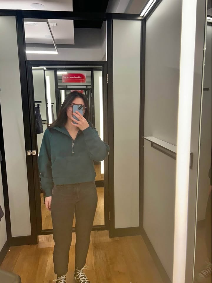 Lululemon Green Scuba Oversized Half Zip XS/S