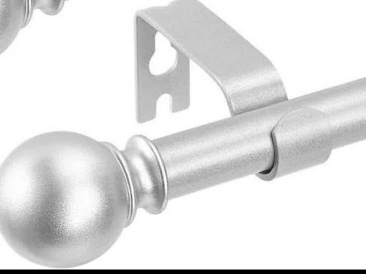 Silver Curtain Rods - Adjustable 28 to 48 Inch - New !