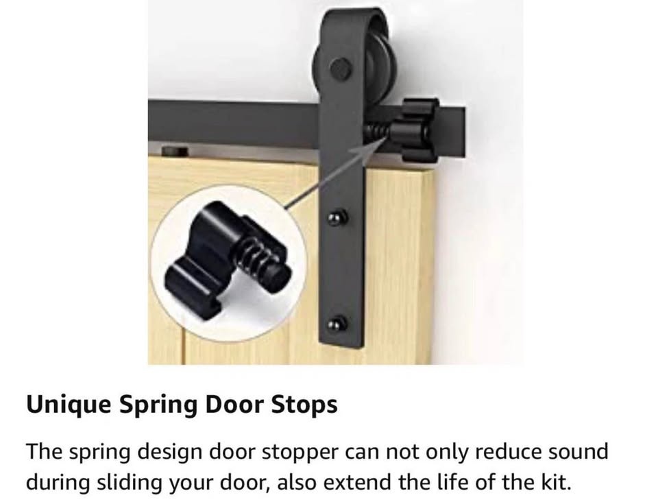 Barn Door Hardware Kit Door Fitting 6.6FT/ 2M - photo 4