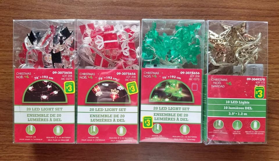 NEW Christmas LED Fairy Lights & Icicle Ornaments – all for $10
