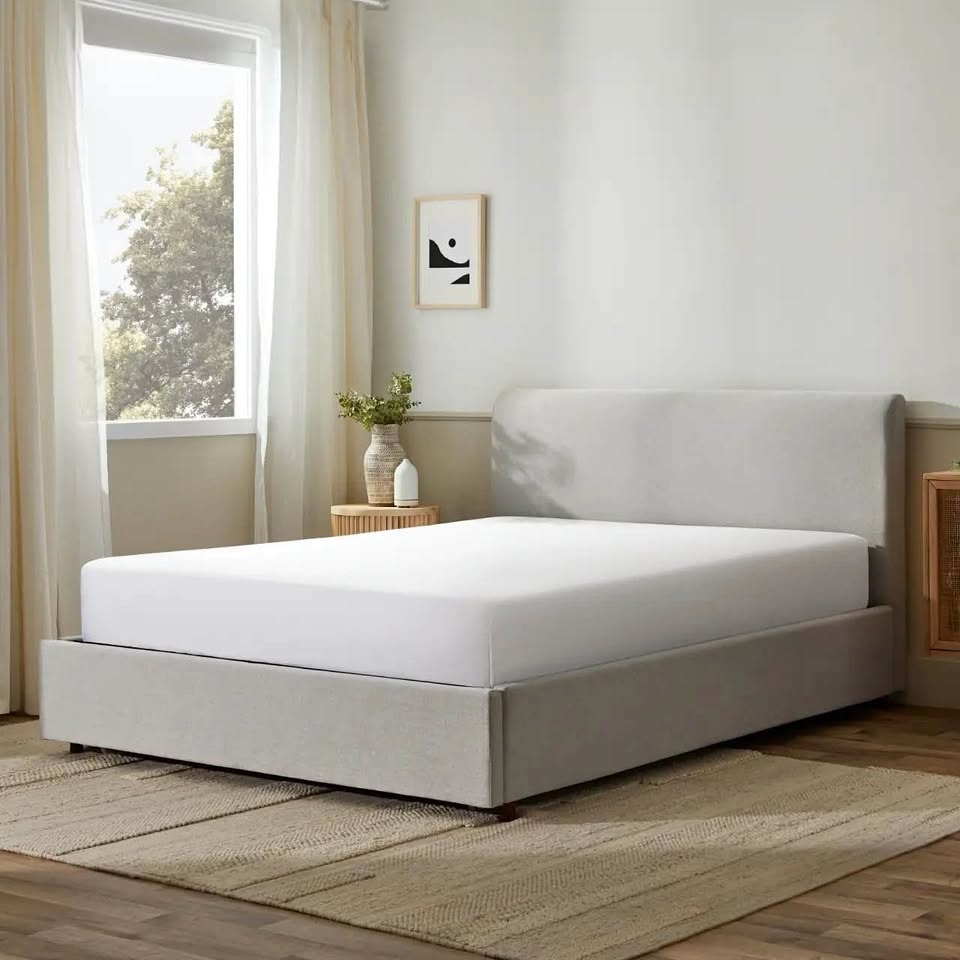 Silk and Snow Queen Bed Frame w/ Storage
