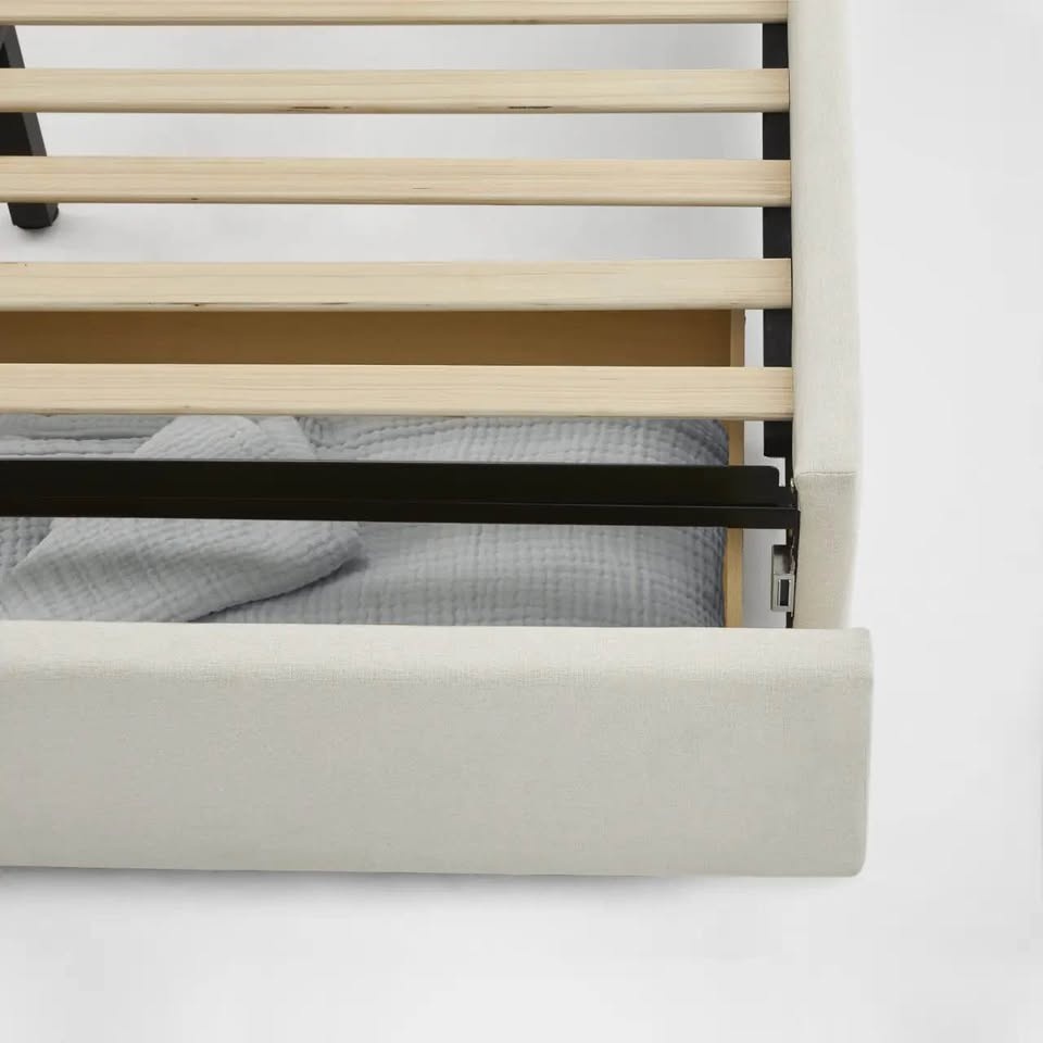 Silk and Snow Queen Bed Frame w/ Storage - photo 4
