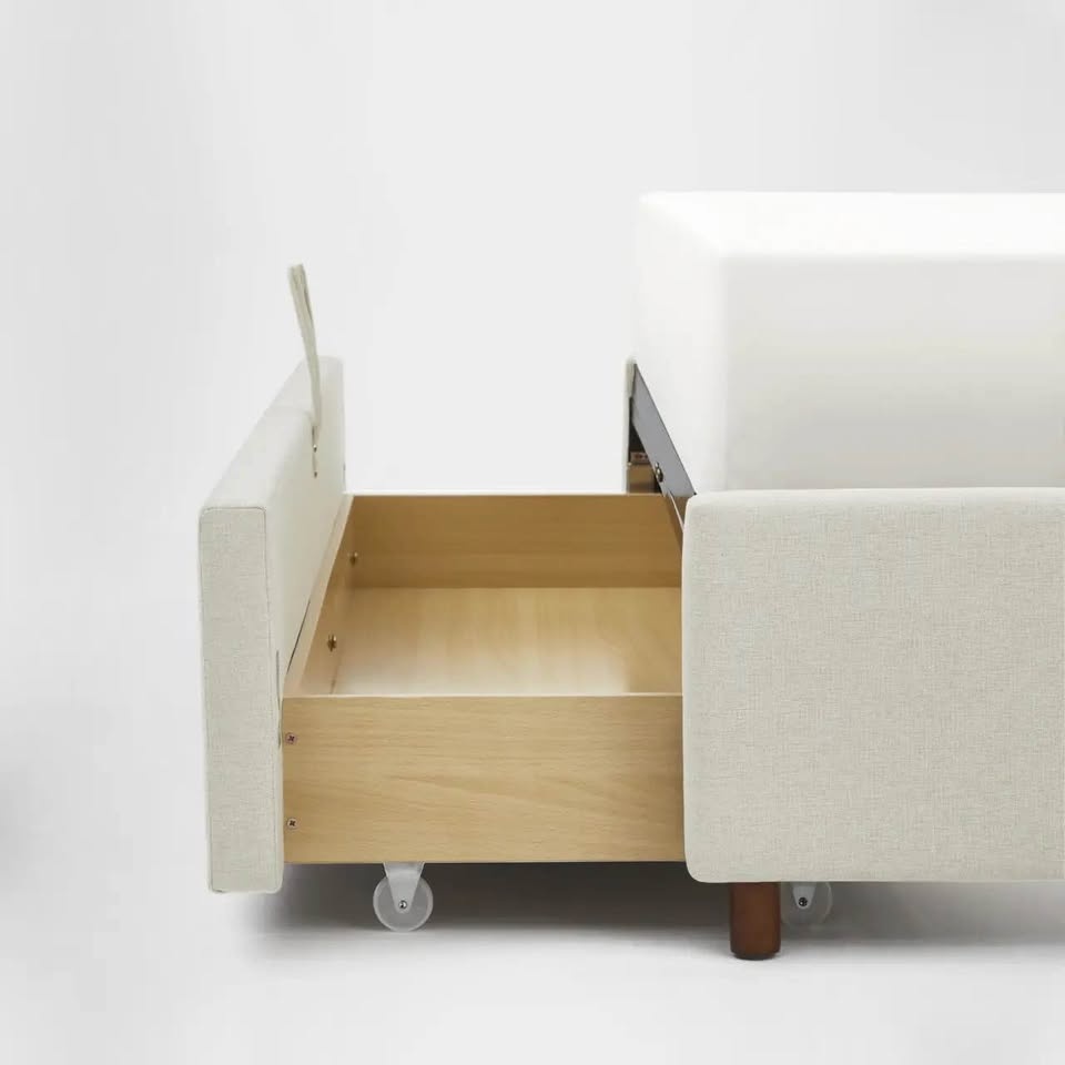 Silk and Snow Queen Bed Frame w/ Storage - photo 5