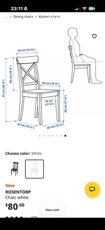 Ikea Chairs *2 - photo 3