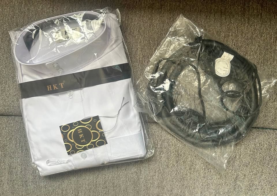 New HKT White Shirt & Headwear Size 52