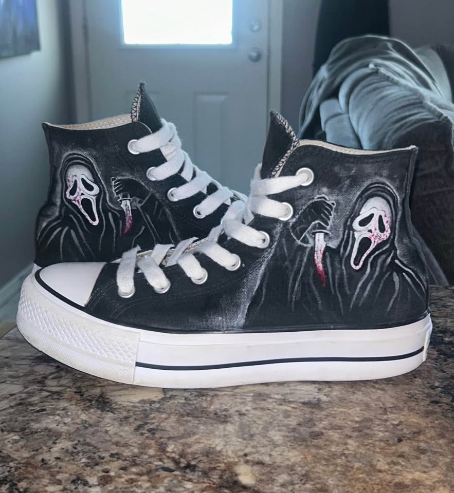 Converse Chuck Taylor Scream Ghostface Custom High-Tops - photo 2
