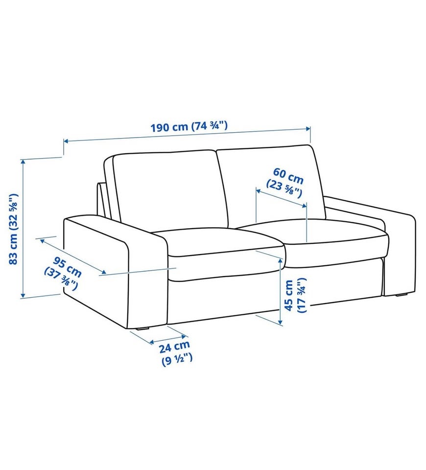 Grey Sectional IKEA Kivik - photo 3