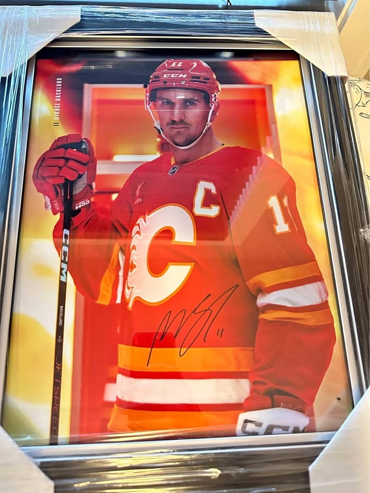 Backlund Flames Collector 15x19 Framed Signed Picture