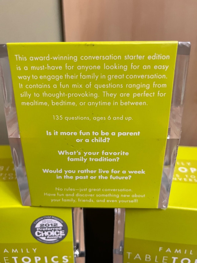 Brand NEW — Family Game TableTopics — 135 Questions - photo 3