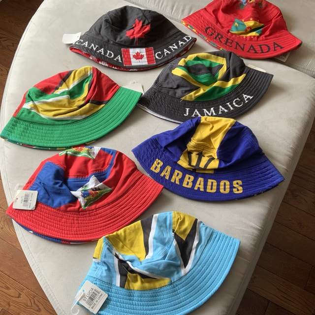Brand NEW — Canada Caribbean Countries Bucket Hats $25 each