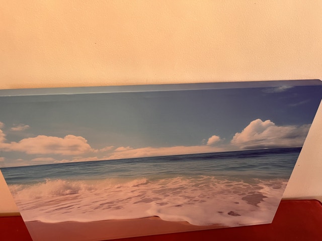 NEW Beach Ocean Waves Canvas Print 24"x36" - photo 2