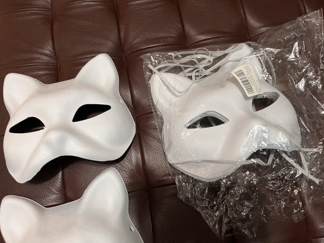 6 for $10 — Blank Cat Face Mask for Painting Drawing Art Costume - photo 2