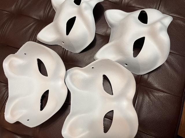6 for $10 — Blank Cat Face Mask for Painting Drawing Art Costume - photo 3