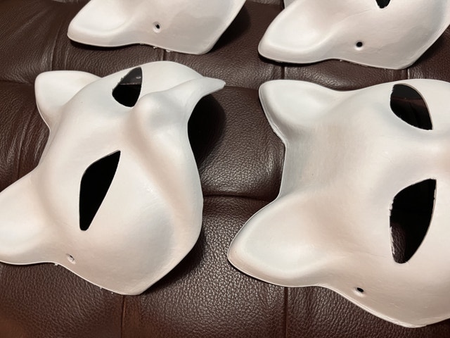 6 for $10 — Blank Cat Face Mask for Painting Drawing Art Costume - photo 4