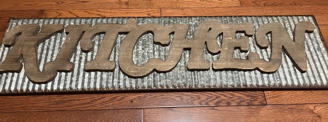NEW — 35” Metal and Wood “Kitchen” Sign - photo 2