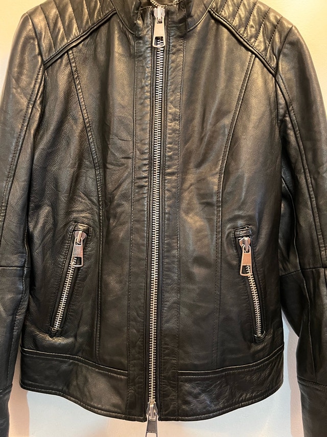 Hugo Boss Leather Jacket Women Size XS - photo 2