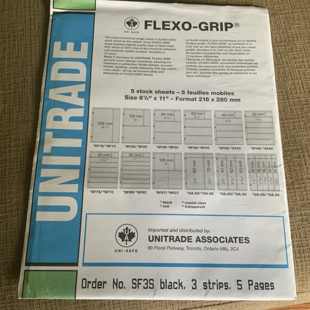 NEW Unitrade Stamp Stock 5-Sheets Pack — Stamp Collecting - photo 2