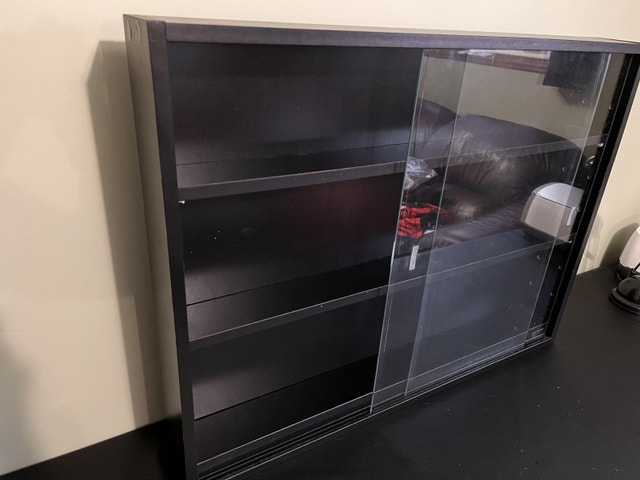 3-Tier Sturdy Display Case Cabinet with Sliding Glass Doors - photo 3