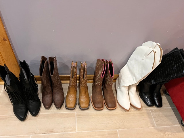 NEW Women Boots $55 each Cowboy Western Fringe Crocodile Heels