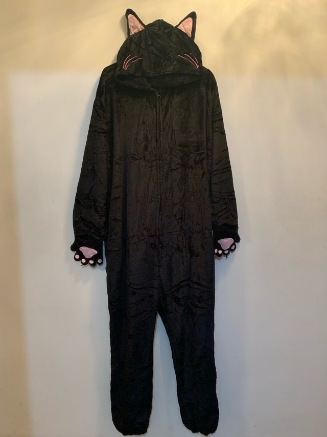 NEW Kigurumi Plush Hooded Cat Onesie Pyjama Costume Adult Sizes