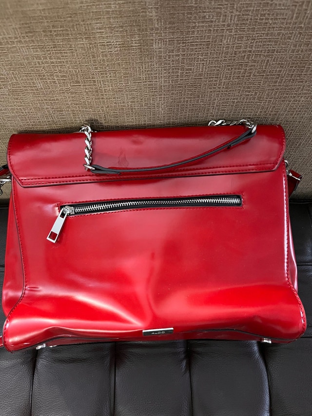 Aldo Red Satchel Handbag Crossbody — 12” Handbag - photo 2
